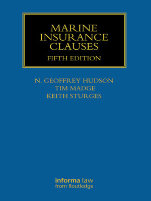 cover image of Marine Insurance Clauses